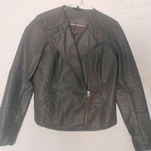 Gray Accent Jacket w/ off-center zip